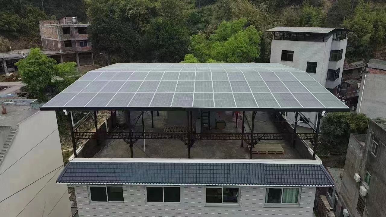 安岳15kw+10kwh自建别墅家庭光伏储能系统